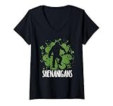 Photo Gallery donna funny bigfoot shamrock st patrick s day irish for men boys maglietta con collo a v Photo Gallery donna funny bigfoot shamrock st patrick s day irish for men boys maglietta con collo a v