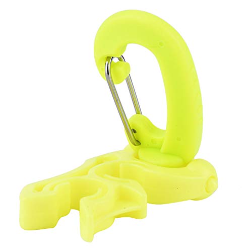 ZJchao Soporte Duradero para Clip de Manguera BCD Doble para Buceo, Regulador de Mantenimiento, Medidor para Buceo y Snorkel. (Yellow)