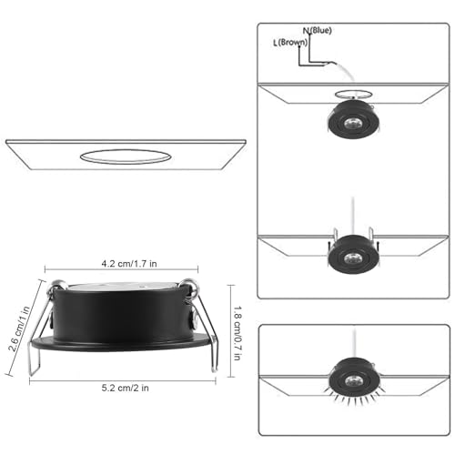 Sorfia 10pcs 2 inch Gimbal LED Recessed Light Small Recessed Lights AC120V by Sorfia - Used condition - Image 6