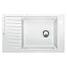 Precision 30.69" x 19.69" Single-Basin Granite Drop/Undermount Residential Kitchen Sink with Drainboard Faucet Drillings: 1 hole, Finish: White