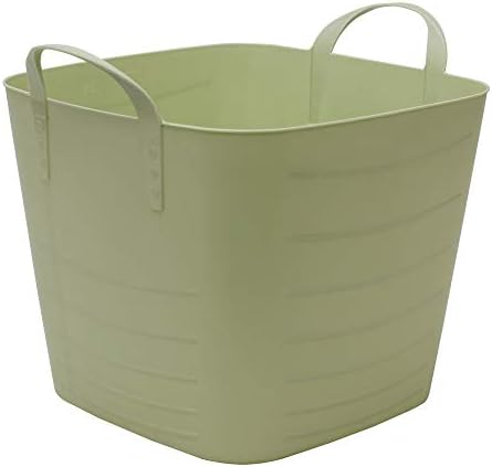 JVL Funktional Medium 25 Litre Plastic Storage Container with Lid, Green, 41x37xH35cm