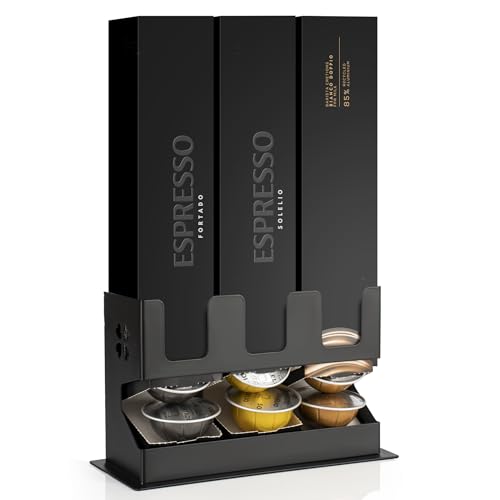 RECAPS Distributeur de dosettes compatible avec Vertuoline - Support de capsules de café compatible avec Nespresso Vertuoline (les dosettes de café avec...
