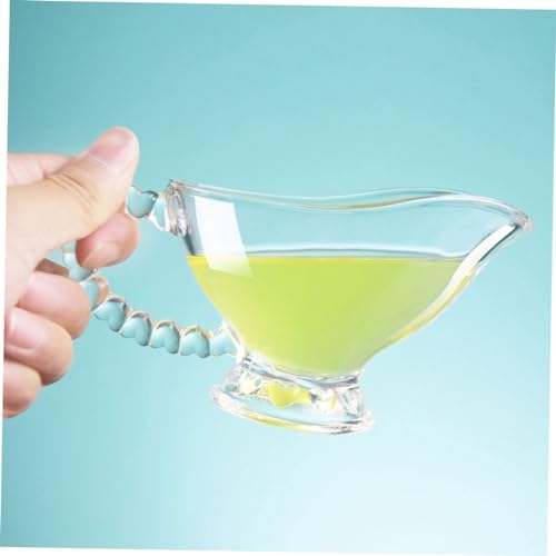 VICASKY Glass Gravy Boat con Manico Ciotola per Salsa Trasparente in Vetro Resistente Salsiera Leggera Ristorante e Catering Design per Servizio Pulito - immagine 6