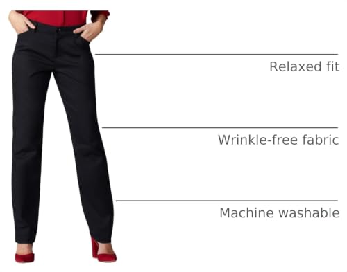 Image of Lee Women's Wrinkle Free Relaxed Fit Straight Leg Pant