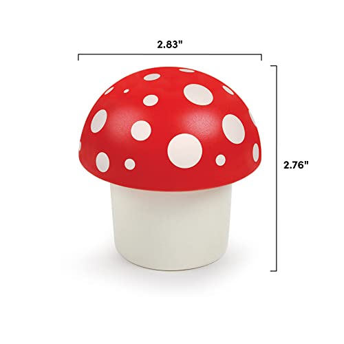Genuine Fred Merry Mushroom Herb Grinder, Red/White, 3 Inches #TOP2