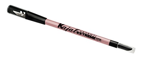 Kajal Extreme Eyeliner Pencil by VASANTI - Eyeliner with Built In Sharpener and Smudger - Waterproof, Paraben Free (Rose Gold)