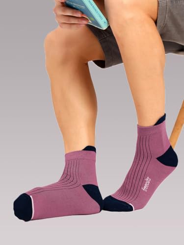 Image of Freecultr Ankle Socks | Breathable Bamboo Fibre | Odour Resistant | Thermo Regulated | Moisture Wicking | Anti-Slip Y-Heel | Soft & Comfortable Assorted Combos