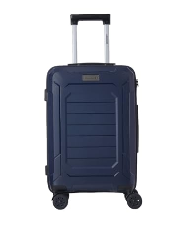 Image of Wildcraft Safara Mercury Hard Trolley Large Luggage | Durable Polycarbonate Shell | 360 Spinner Wheels | Telescopic Handle | Lightweight Check-in Travel Suitcase, Navy
