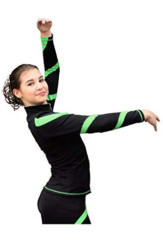 Chloe Noel Figure Skating Spiral Skate Jacket J36 ~ Lime Green (AM)
