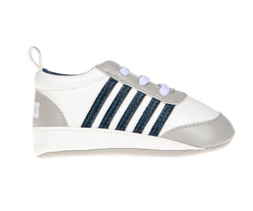 K-Swiss Infant Shoe - Boys Athletic Crib Soft Bottom Baby Shoes - Sneakers and First Walking Shoes for Babies, Grey, 42