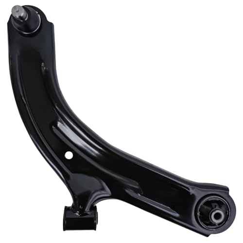 Image of Detroit Axle - 8pc Front End Control Arms Kit for 2009-2014 Nissan Cube, 2007-12 Versa, 2 Lower Control Arms w /Ball Joints 4 Inner Outer Tie Rod Ends 2 Boots 2008 2009 2010 2011 2012 Replacement