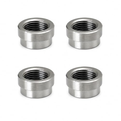 Ucreative O2 Sensor Bung 304 Stainless Steel M18 x 1.5 Weld in Oxygen Sensor Bung (4PCS)