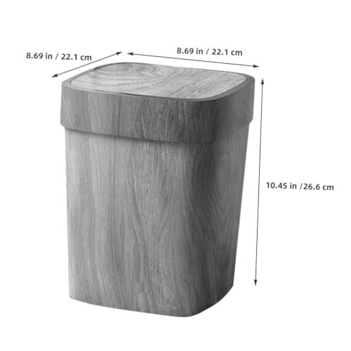 KOMBIUDA caneca de basura rectangular con tapa oscilante miniatura 2
