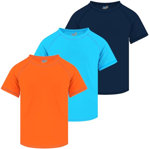 Image of Semois Boys Rash Guard Swim Shirt Short Sleeve Swimwear Toddler Kids Youth Rashguard Water Shirt UPF+ 50 Quick Dry Shirt