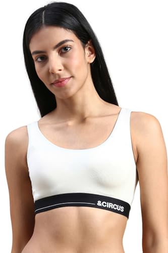 Image of &Circus PureSoft Non-Padded Lounge Bra for Women | Full Coverage Active Wear Sport Bra