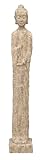Deco 79 Polystone Buddha Meditating Sculpture with Engraved Carvings and Relief Detailing, 5' x 4' x 32', Beige