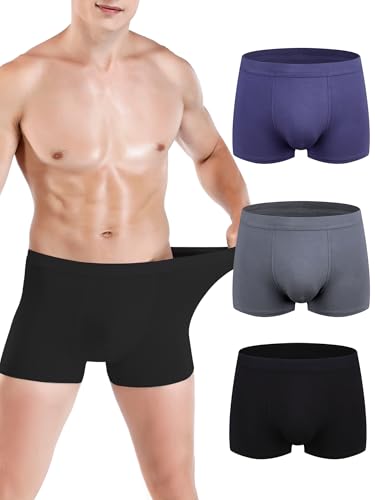 Men's Soft Trunk Underwear Comfortable Short Leg Underpanties 3 Pack