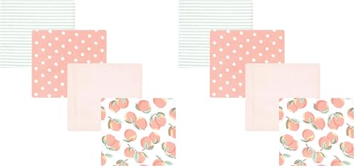 Image of Hudson Baby Unisex Baby Cotton Flannel Receiving Blankets, Sweet Peach, One Size (Pack of 2)