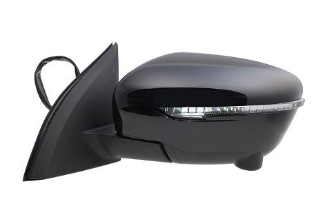 REARVIEW ELETT. Thermal Rib. C/Camera C/Right LIGHT [Passenger Side] for Car: Qashqai - Cover to be PAINTED - 13 Pin PREDISPOSITION Blind Spot