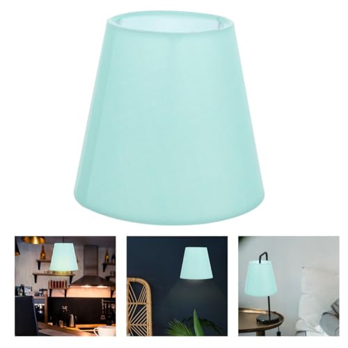 Image of Hemobllo Small Lamp Shade - Fabric Lampshade Pendant Macaron Color Shades for Table Floor Lamps, 5x5x3 inch, Mint Green