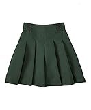 unik Girl Pleated Uniform Skirt Scooter Size 5-16 Navy Khaki Plaid (Hunter Green, 8)