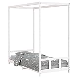 【Himmelbett:】 Dieses Kleinkinderbett ist mit einem Baldachin-Bettgestell ausgestattet, an dem du Bettvorhänge aufhängen kannst, um Privatsphäre für dein Kind zu schaffen.