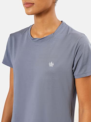 Image of CULT Solid Active T-Shirt with Logo | Women's Gym T-Shirts | Lightweight | High-Performance Workout Wear