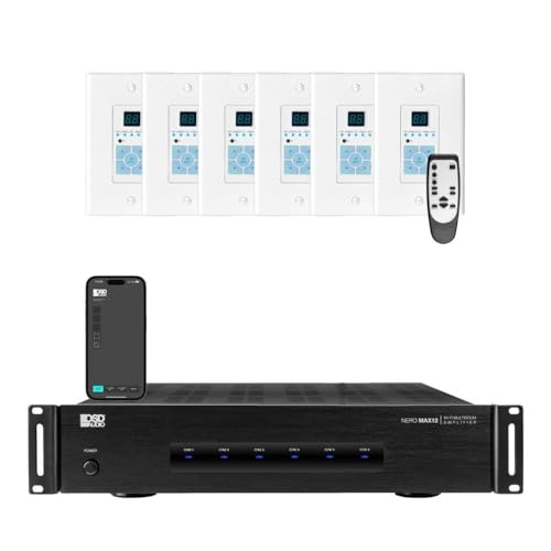 Image of OSD Audio 6-Zone App Control Multi-Room Audio System – 12-Channel 80W/Ch Matrix Amplifier with in-Wall Keypads, Multi-Source Inputs for Whole Home Sound Distribution