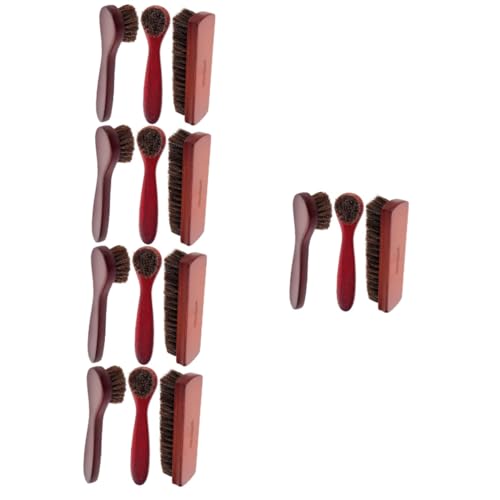 CALLARON 5 Juegos Cepillo para Limpiar Y Pulir Botas Escobilla Seat Ordenador Portstil Boots Asiento Pulido Cera para Botas Gel Borde Cepillo De Cuero Cepillo De Zapatos Madera 3 Piezas X 5
