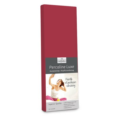 Bed-Fashion Funda de Almohada, algodón, Burdeos, Doble, 60u00a0x 70u00a0cm, 2u00a0Piezas