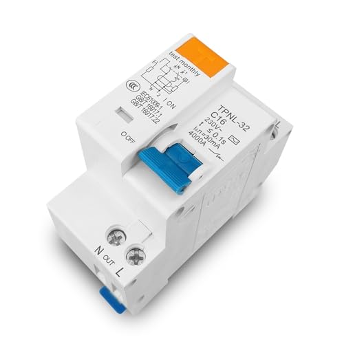 Disjoncteur différentiel 1P+N TPNL 16A protection court-circuit tableau 230V