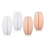 Wommty 4 Pcs Bra Strap Cushions Silicone Bra Strap Pad Holder Non-slip Relief Pain Shoulder Pads (White and Flesh Pink)