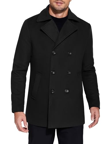 COOFANDY Mens Peacoat Jacket Slim Fit Slim Fit Warm Winter Coats