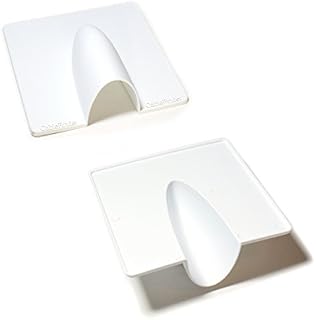 Qty 5 - White External Brick Buster Plate - Cable Outdoor Wall Entry Burst Tidy Cover - Satellite/Coaxial/Sat/Coax Blast - Loops