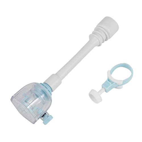Kitchen Bathroom Shower Faucet Water-Saving Devices Can Be Rotated Splash Water Nozzle Valve Filter 3 Colors-Blue