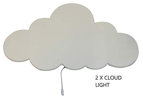 Set de 3 luces madera Cloud+Moon con LED decoración miniatura 6