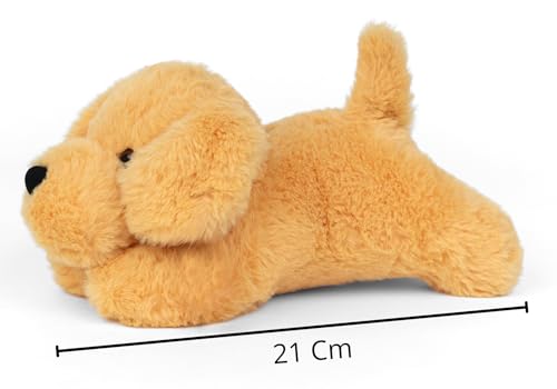 Image of Mirada Floppy Dog Soft Toy | Super Soft Brown Plush Stuffed Puppy for Kids, Boys & Girls | Soft Toys for Kids, Animal Soft Toys, Stuffed Animals, Cuddle Toy, Baby Gift, Room Decor | 21cm