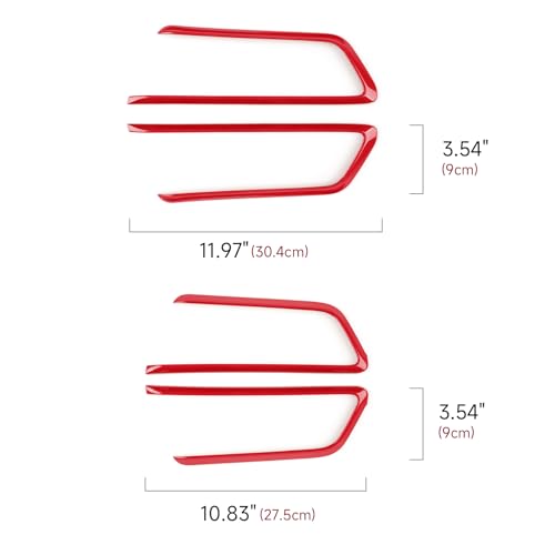 Image of Car Inner Door Bowl Decals for Honda CRV 2017 2018 2019 2020 2021 2022 Accessories CR-V ABS Carbon Fiber Interior Stickers, Red