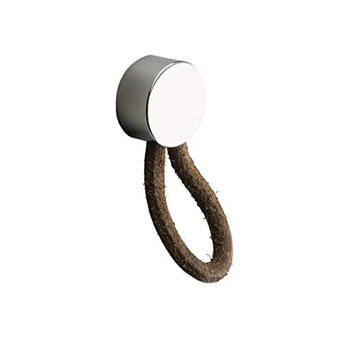Puxador Ponto Fune Couro Zen Marrom e Cromo ZP1795.102