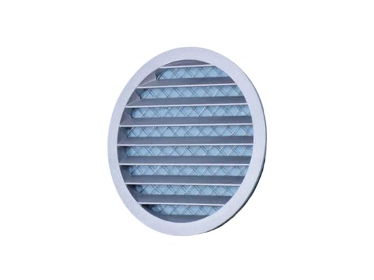 Whisper - Rundes Lüftungsgitter Aluminium Ø 315 mm - Grobmaschiger Edelstahl-Draht - Hohe Durchlässigkeit - Fassadengitter