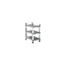 Vollrath 97102 Gray Open 3-Shelf Utility Cart with Chrome Uprights