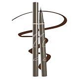 Ultra Thin Liquid Eyeliner, Felt Tip for Precise Eye Lines, Waterproof Quick-Drying Smudge Proof, Long-Lasting High-Pigmented Smooth Lightweight for Asian Eye Makeup All Day-2#Brown
