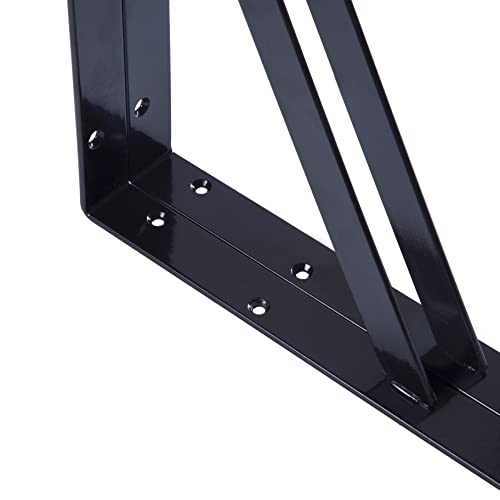 NEODROP 12-Pack 14 Inch Heavy Duty Shelf Brackets, Large Wall Bracket for Garage Storage Shelves, Black Powder-Coated Steel by NEODROP - Image 4