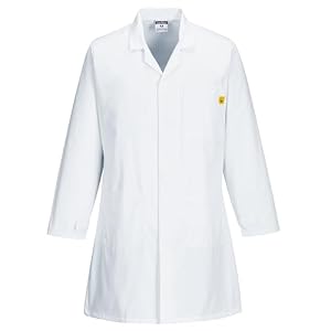 Anti Static Coat, colorWhite talla Medium