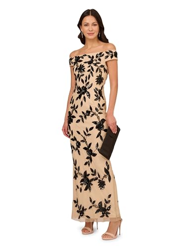 Adrianna Papell AP1E211069 Women'S Beaded Mesh Long Dress thumb #3