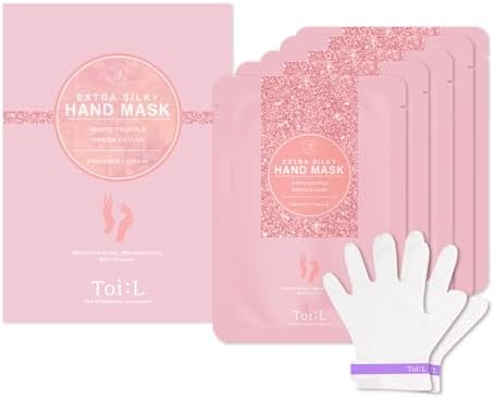 Extra Silky Hand Mask 5 Pairs, Korean Moisturizing Gloves for Dry...