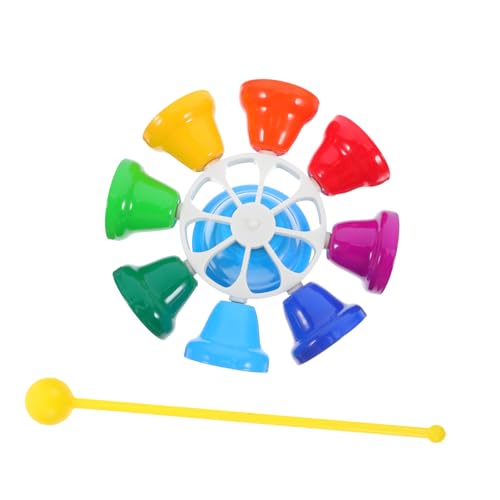 Cloche à main octave en métal léger à 8 couleurs instrument musique école enfant