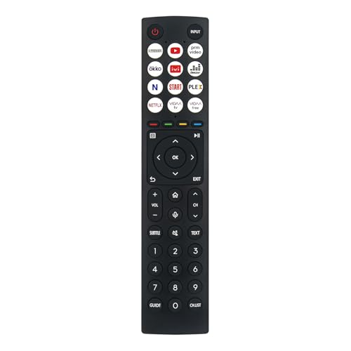 Replace Remote for HISENSE TV ERF3G86H ERF3G86 ERF3A86 ERF3B86H ERF3C86H ERF3D86H ERF3E86H ERF3F86H ERF3N80H ERF3M80H ERF3F90H 65A96HCH 65A97HCH 65A99HNE 65A9HTUK 65A90HTUK 65A96HTUK 65A97HTUK 65A9H