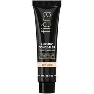 Fièra Luxury Concealer with Anti-Aging – All Day Coverage for Dark Circles, Fine Lines, Wrinkles & Spots – Bisque, 0.5 Ounce
