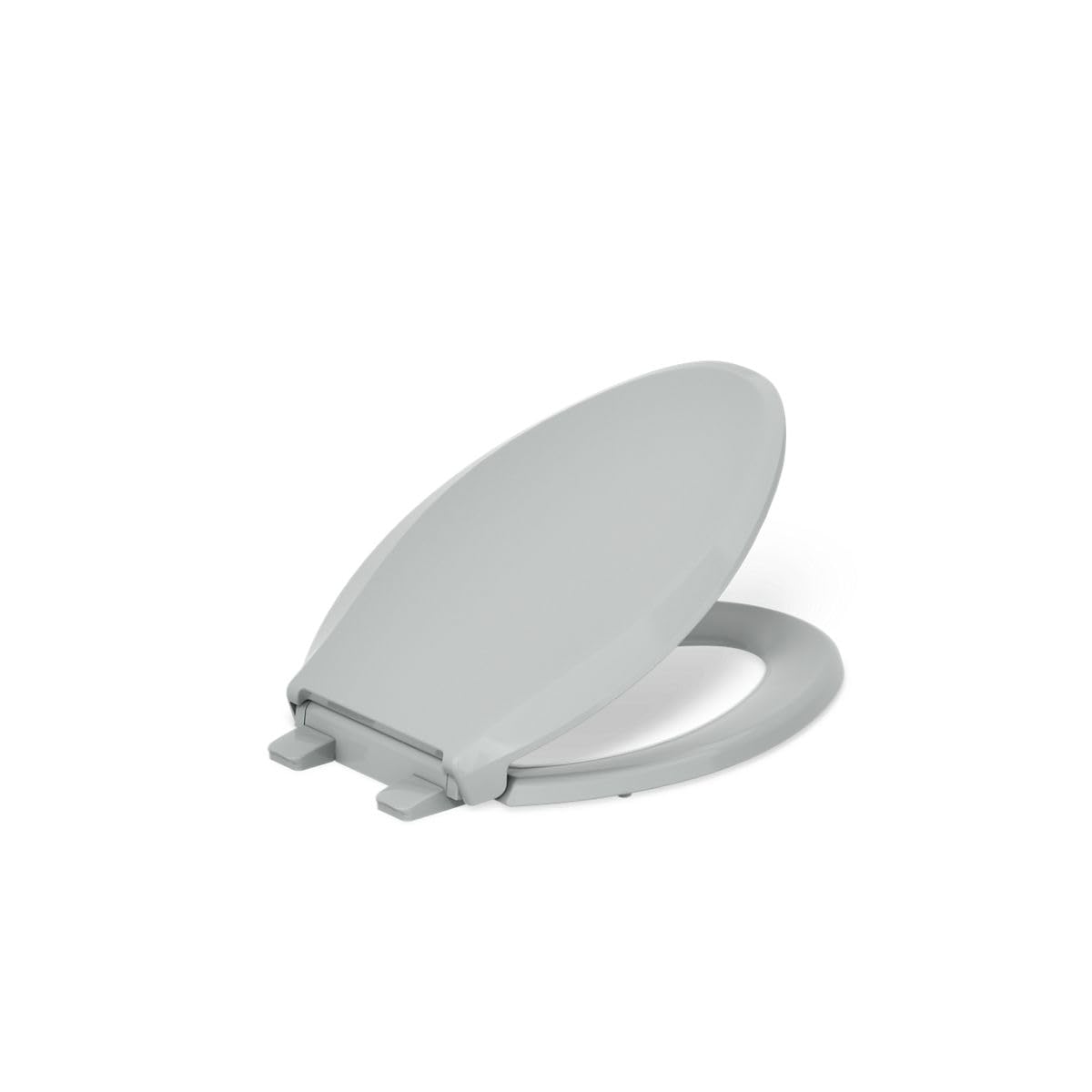 KOHLER 4636-RL-95 Cachet ReadyLatch Quiet-Close Elongated Toilet Seat, Soft Close, Elongated Slow Close Seat, Ice Grey